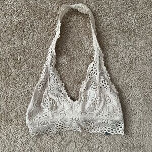 Aerie Delicate Lace Bralette in Cream